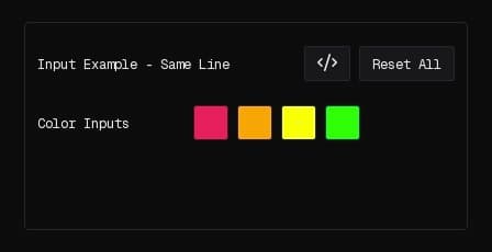 Same Line Inputs